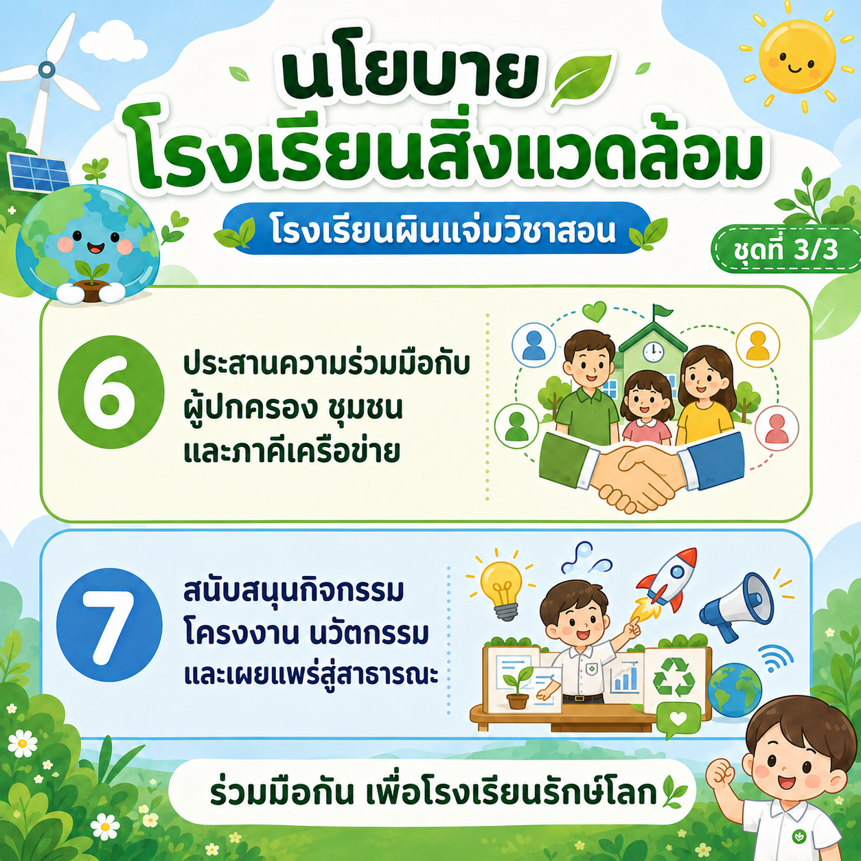 นโยบายโรงเรียนสิ่งแวดล้อม...