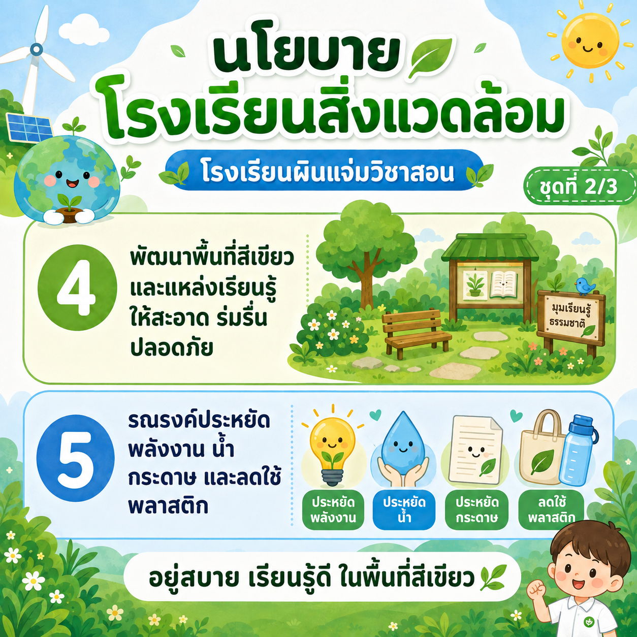 นโยบายโรงเรียนสิ่งแวดล้อม...